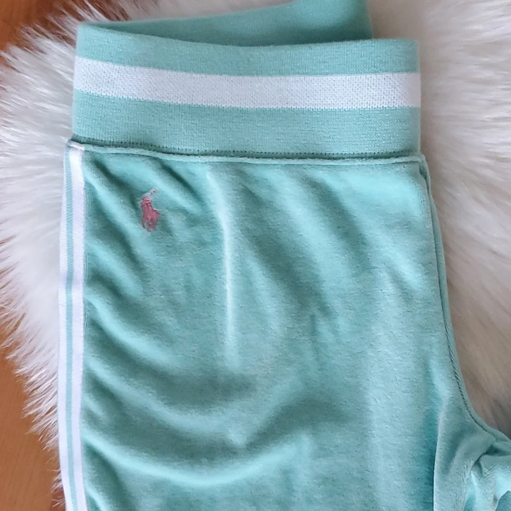 ❤ Girls Ralph Lauren super soft green velour pants